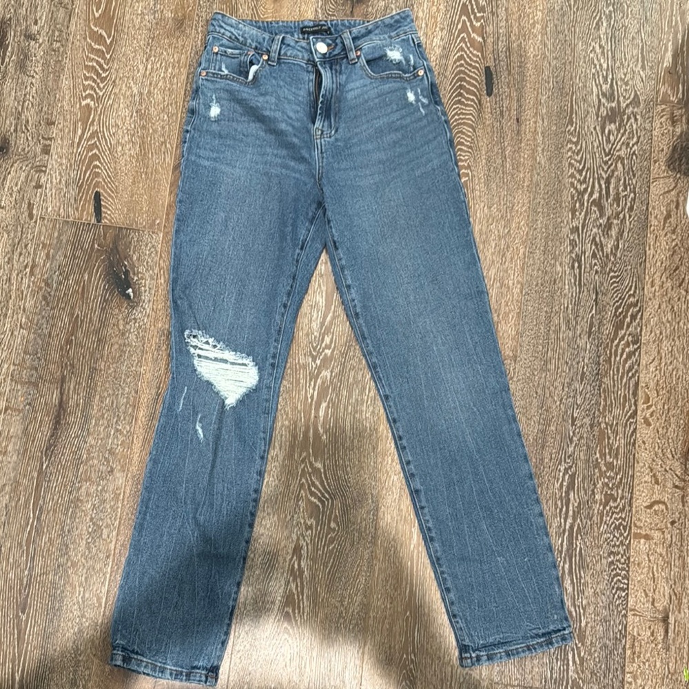 Classic Blue Distressed Women's Jeans